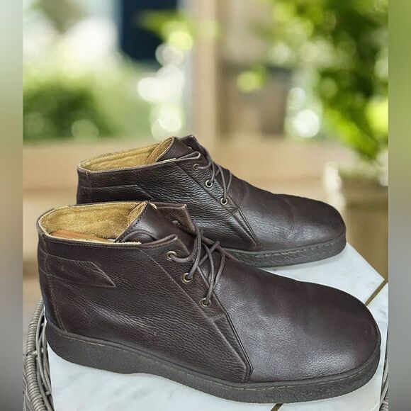 CAMPER Contact Earth Pebbled Leather 3-Eye Gum Sole Chukka Boot Men US 12 EU 45 - Picture 6 of 14